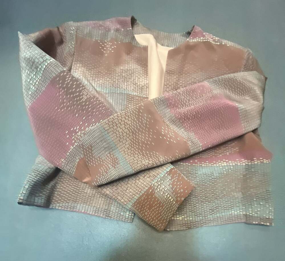 Ellen Tracy Vintage Two-Piece Skirt and Jacket Set Abstract Pattern size 8 - Picture 7 of 10